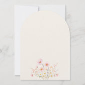 Minimalist Boho Floral Wedding Invitation Einladung (Rückseite)