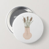 Minimalist Boho Lavender in Glass Vase Button (Vorne & Hinten)