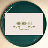 Minimalist boho leaves frame pastel earthy QR code Visitenkarte