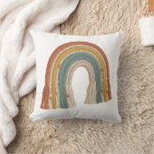 Minimalist Boho Makramee Regenbogen Kissen (Decke)