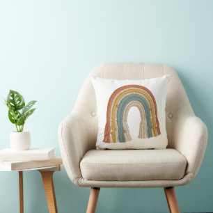 Minimalist Boho Makramee Regenbogen Kissen