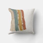 Minimalist Boho Makramee Regenbogen Kissen (Rückseite)