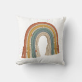Minimalist Boho Makramee Regenbogen Kissen (Vorderseite)