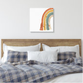 Minimalist Boho Makramee Regenbogen Leinwanddruck (Insitu (Schlafzimmer))
