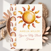 Minimalist Boho Rainbow Celebration Karte