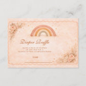 Minimalist Boho Rainbow Diapper Raffle Begleitkarte (Vorderseite)