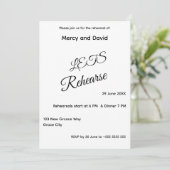Minimalist Boho Rehearsal Invitation card (Stehend Vorderseite)