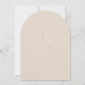 Minimalist Boho Sand Copper Script Wedding Einladung (Rückseite)