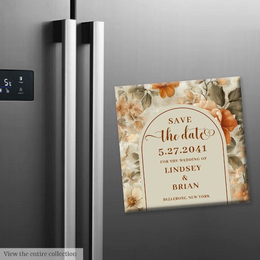 Minimalist Boho Terrakotta Elfenbein Olive Datum s Magnet