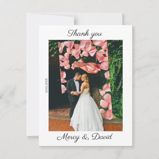 Minimalist Boho Thank you card Dankeskarte (Vorderseite)