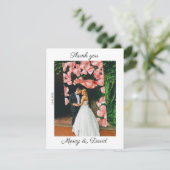 Minimalist Boho Thank you card Dankeskarte (Stehend Vorderseite)