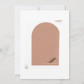 Minimalist boho wedding invitation with photo einladung (Rückseite)