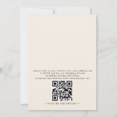 Minimalist Boho Wildflower Floral QR Code Wedding Einladung (Rückseite)