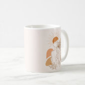 Minimalist Boho Woman Art Mug Kaffeetasse (VorderseiteRechts)