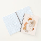 Minimalist Boho Woman Art Notebook Notizblock (Innenseite)