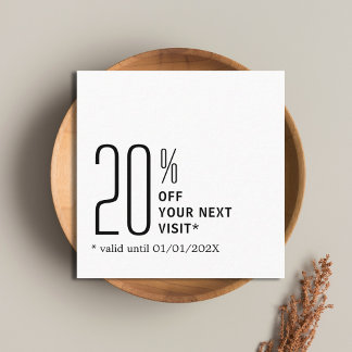 Minimalist Bold Black White Coupon