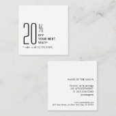 Minimalist Bold Black White Coupon (Vorne/Hinten)