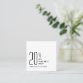Minimalist Bold Black White Coupon (Stehend Vorderseite)