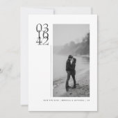 Minimalist Bold Datum Foto Hochzeit Save the Date (Vorderseite)