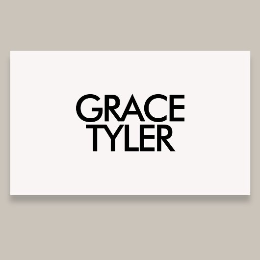 Minimalist Bold Modern QR Code White Business Card Visitenkarte