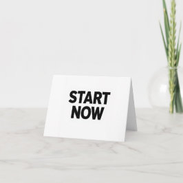 Minimalist bold start now text dankeskarte
