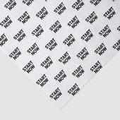 Minimalist bold start now text seidenpapier (Ausschnitt)