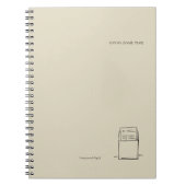 Minimalist Book Lover Notebook/The Library Card Notizblock (Vorderseite)