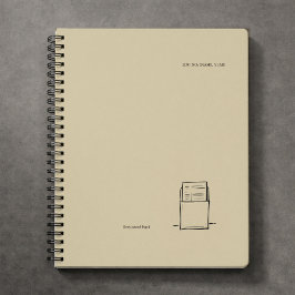 Minimalist Book Lover Notebook/The Library Card  Notizblock
