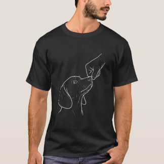 Minimalist Boop The Snoot Süße Hund-Linienkunst T-Shirt