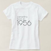Minimalist Born in 1956 70th Birthday Party T-Shirt (Design vorne)