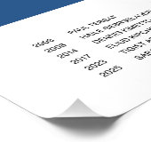 Minimalist Boston Marathon Line Print Poster (Ecke)