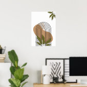 minimalist botanical boho wall art poster (Heimbüro)