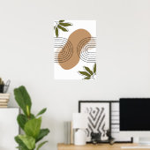 minimalist botanical boho wall art poster (Heimbüro)