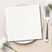 Minimalist Botanical Floral Pattern Beige Gold Serviette