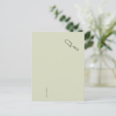 Minimalist Botanical Garden Reader Gift Postkarte (Stehend Vorderseite)