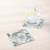 Minimalist Botanical Harmony – Soft Green & Beige Rechteckiger Pappuntersetzer (Vor Ort)