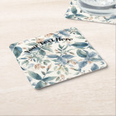 Minimalist Botanical Harmony – Soft Green & Beige Rechteckiger Pappuntersetzer (angewinkelt)