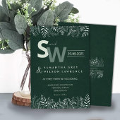 Minimalist Botanical Leafy Wedding Invitation Einladung