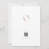 Minimalist Botanical Monogram Invitation Einladung (Rückseite)