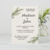 Minimalist Botanical Personalized Wedding Einladung (Stehend Vorderseite)