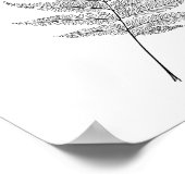 Minimalist Botanical Print: Elegant Fractal Fern Poster (Ecke)