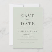 Minimalist Botanical Save the Date Pale Sage (Vorderseite)