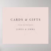 Minimalist Botanical Sign Warm Blush Poster (Vorne)