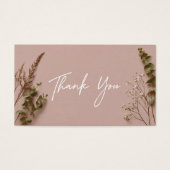 Minimalist Botanical Thank You Discount Card (Vorderseite)