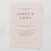 Minimalist Botanical |Warm Blush Einladung (Vorderseite)