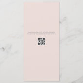 Minimalist Botanical Wedding Menu | Warm Blush Menükarte (Rückseite)