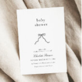 Minimalist Bow Baby Shower Invitation Einladung