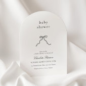 Minimalist Bow Baby Shower Invitation Einladung