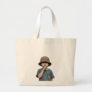 Minimalist Boy Illustration Tote Bag Jumbo Stoffbeutel
