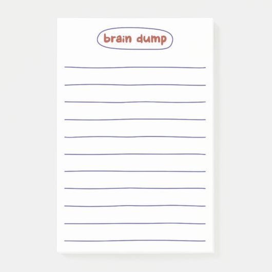 Minimalist brain dump and notes post-it klebezettel (Vorderseite)